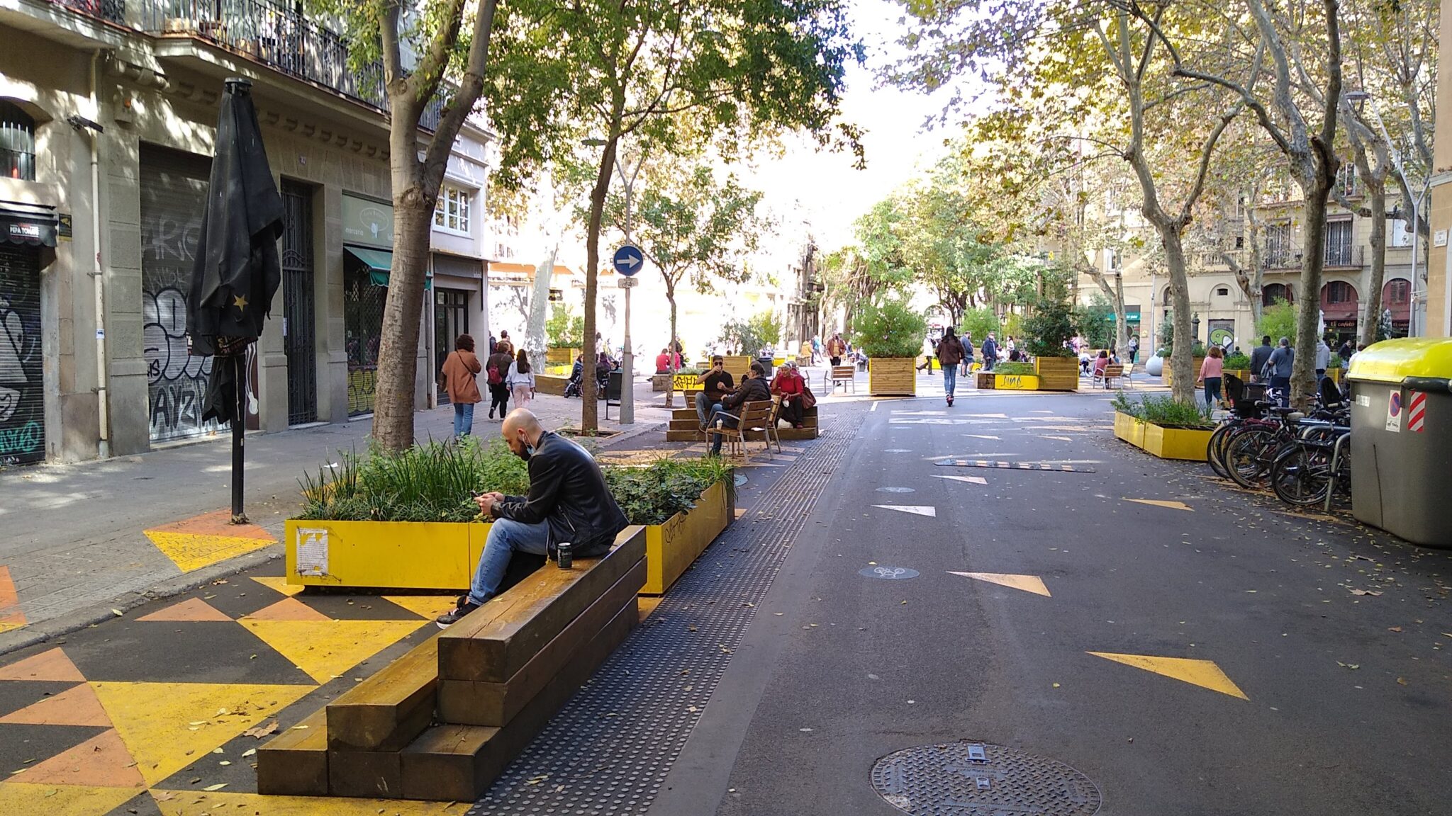 Photo Series Public Spaces of Barcelona Pedestrian Space